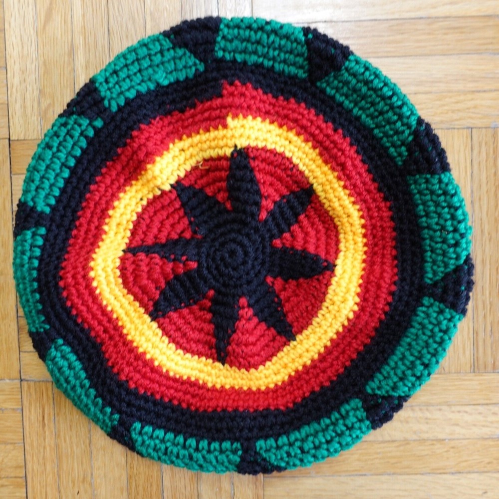 Knit Rhasta Rasta Dreadlocks Soft Wool Reggae Jamaican Beret Hat Made in USA